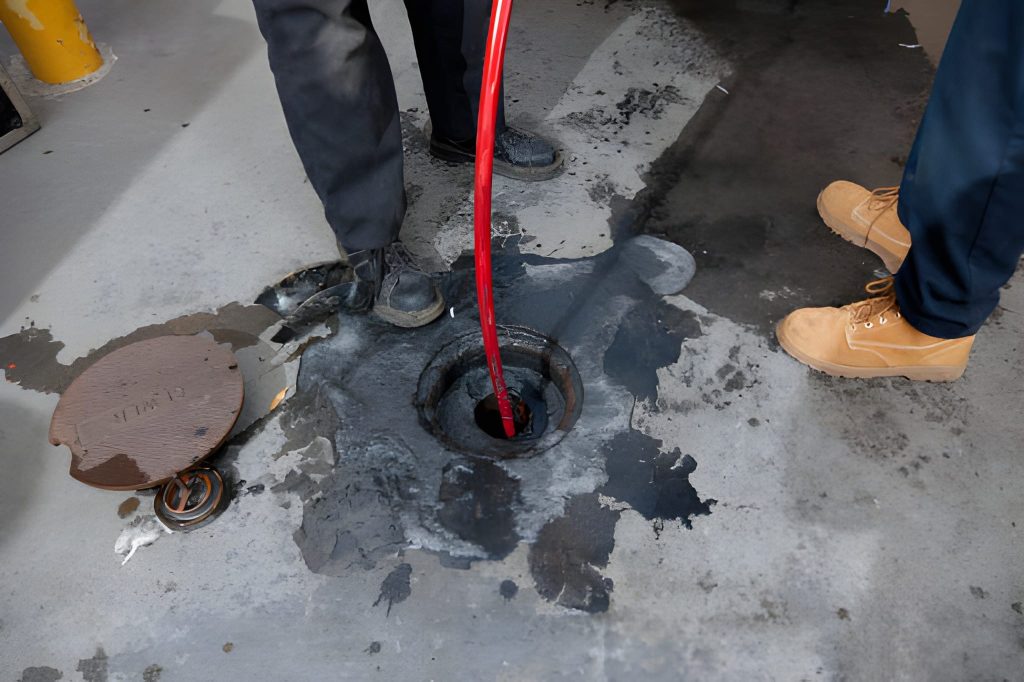 clearing pipes with hydro jetting